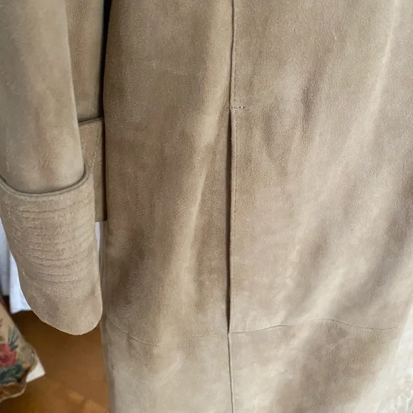Faconnable suede toupe color over coat